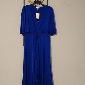 Cobalt blue sateen dress